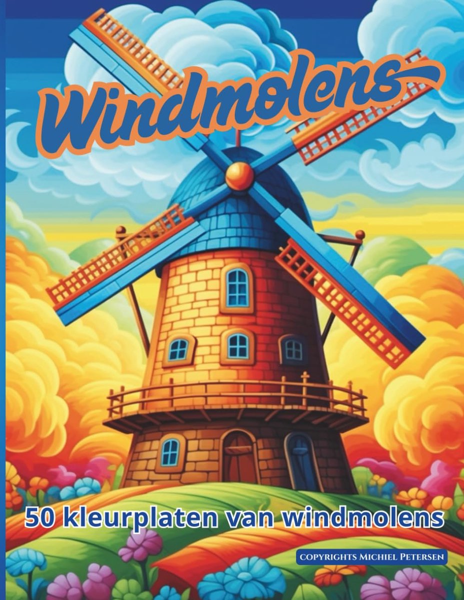 Artfull Pixels - kleurboek - Windmolens Kleurboek – 50 Sfeervolle en Nostalgische Windmolens om in te Kleuren – Voor Kinderen en Volwassenen