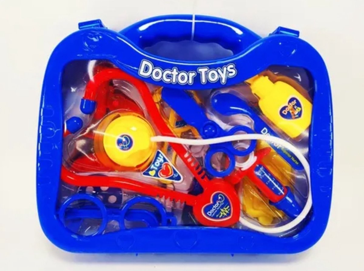   dokterskoffer - doktersset - dokter - 11 delig - blauw