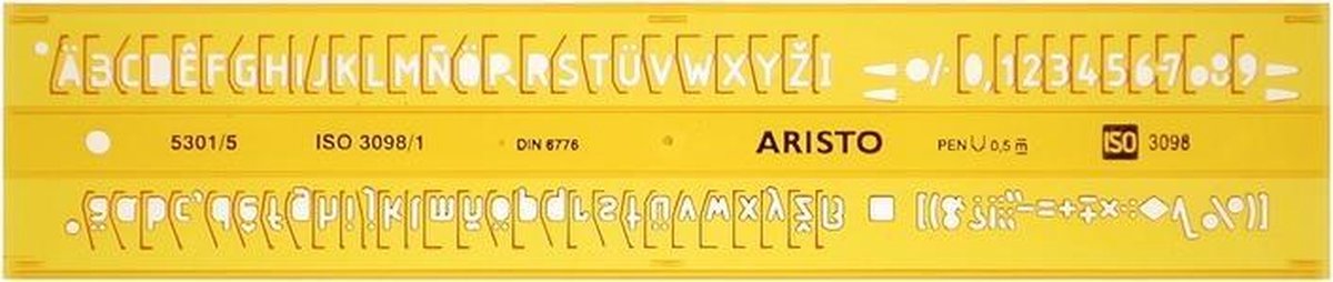   Lettersjabloon 5mm H-profiel