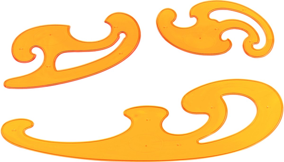 burmesterset   3 delig geel transparant