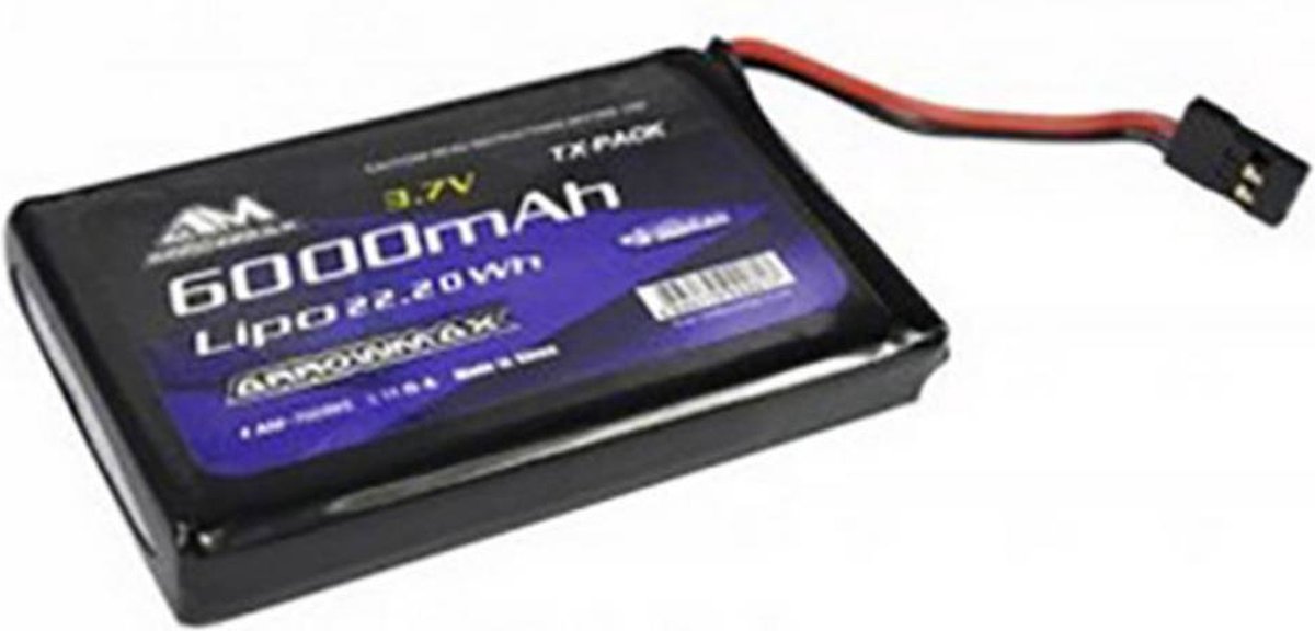 ArrowMax LiPo accupack 3.7 V 6000 mAh Softcase JR-bus