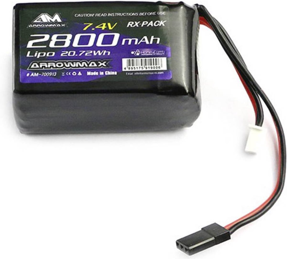 ArrowMax LiPo ontvangeraccu 7.4 V 2800 mAh Hump JR