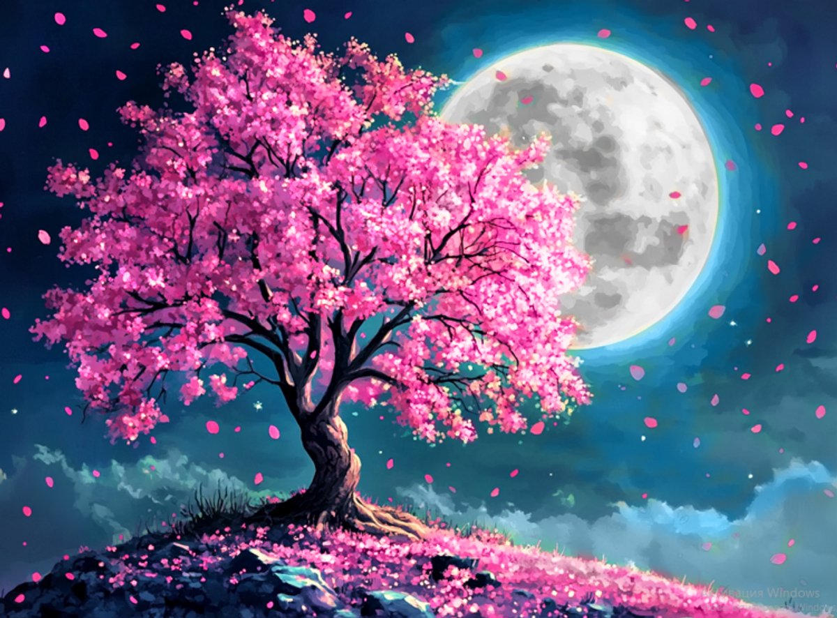 Diamond Painting - Canvas op houten frame - Volle Maan - 30 x 40 cm