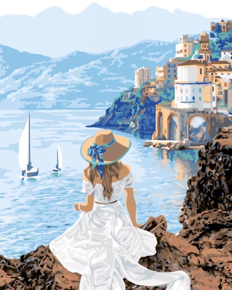 Diamond painting op kader 40x50 cm Beautiful View