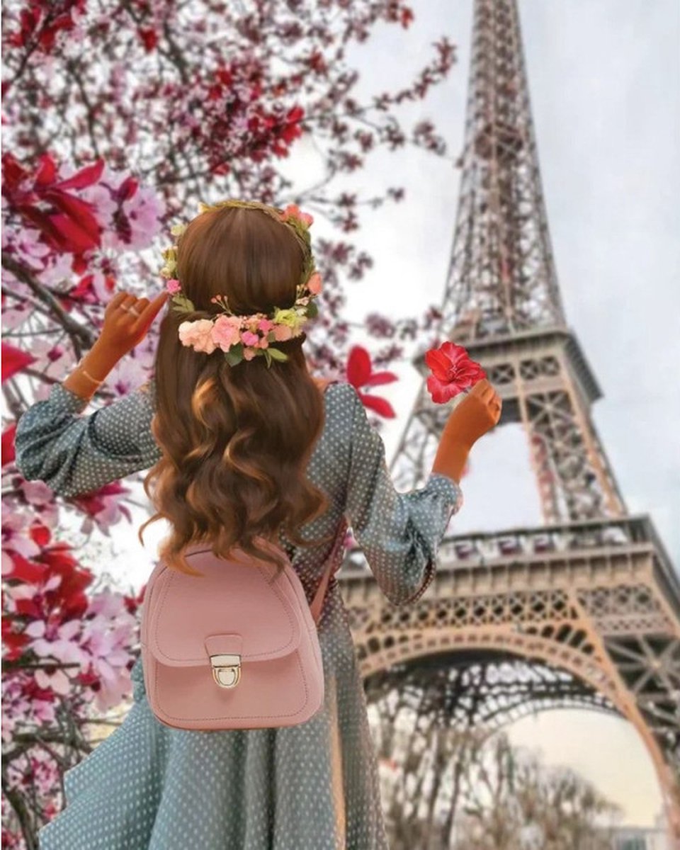 Diamond painting op kaderSpring in Paris