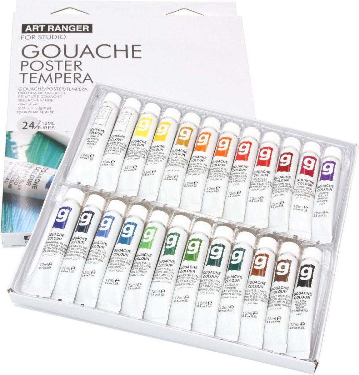 Gouache verf gouache verfset Probeerset 24 x 12ml