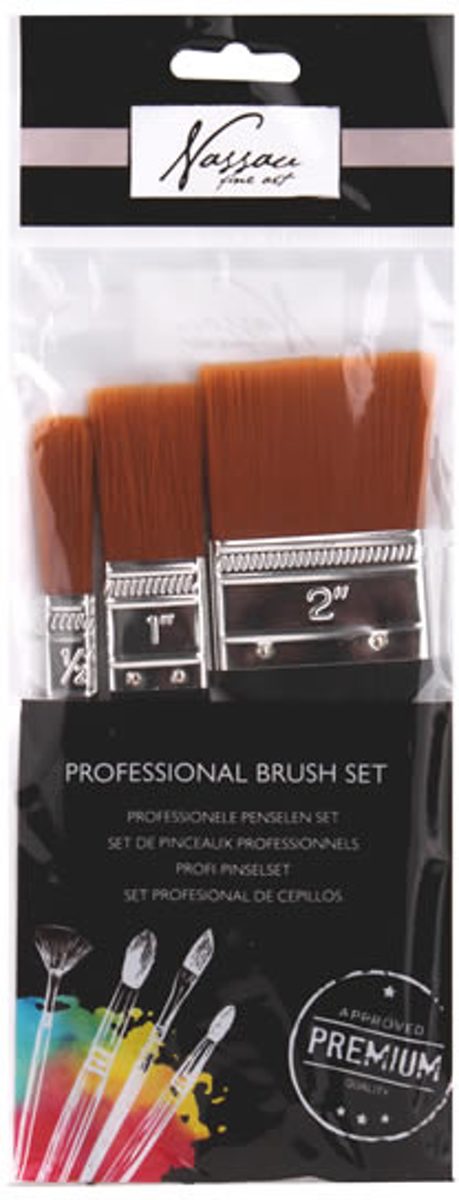 Art Sensations Nassau Fine Art Spalter penselen-set, 3-delig