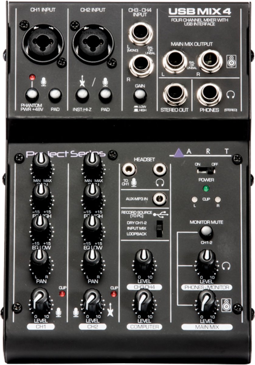 ART USBMix4 - Mixers met USB