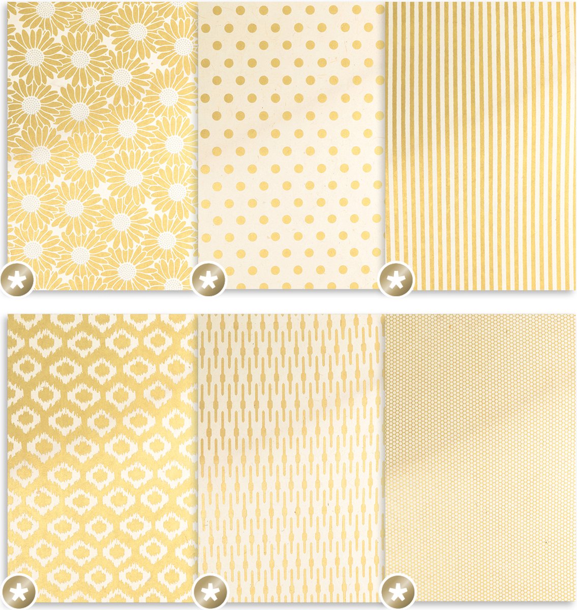 12 vellen Nepalees papier goud folie - Artemio