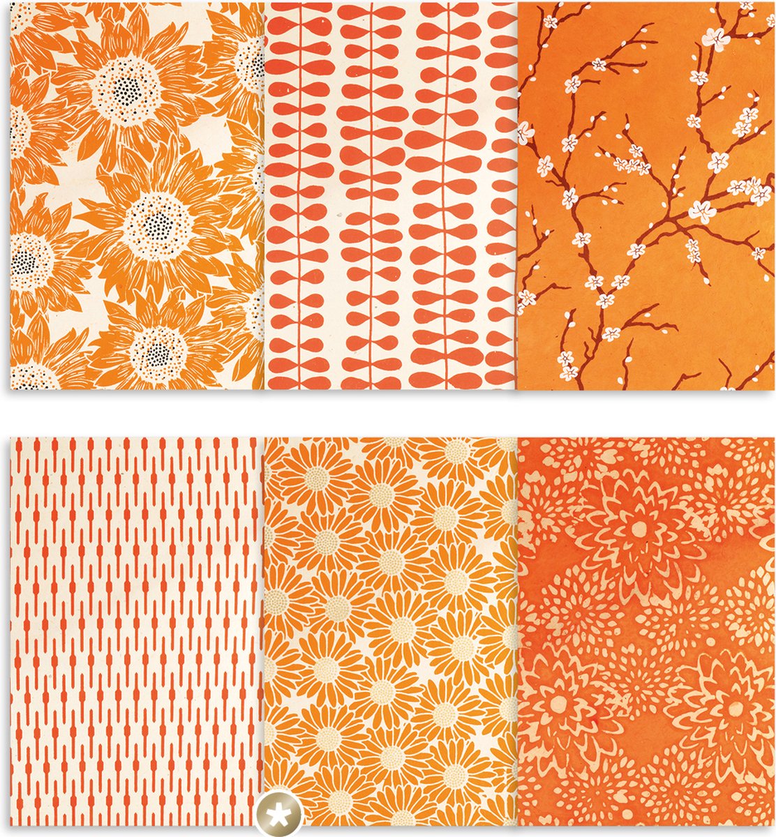 12 vellen Nepalees papier goud folie - Artemio