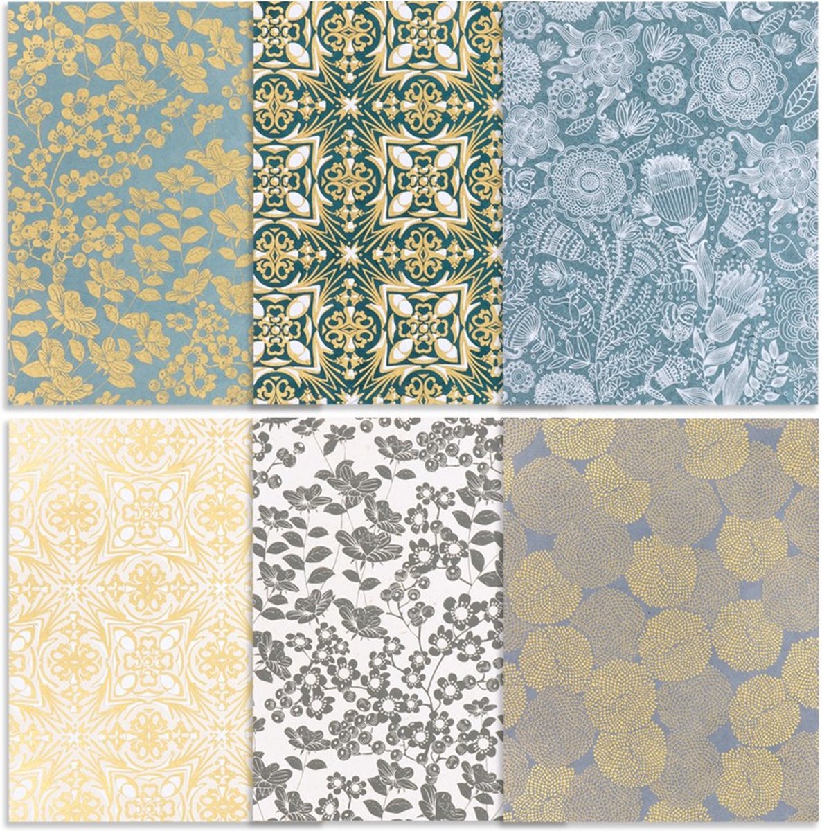 12 vellen Nepalees papier goud folie - Artemio