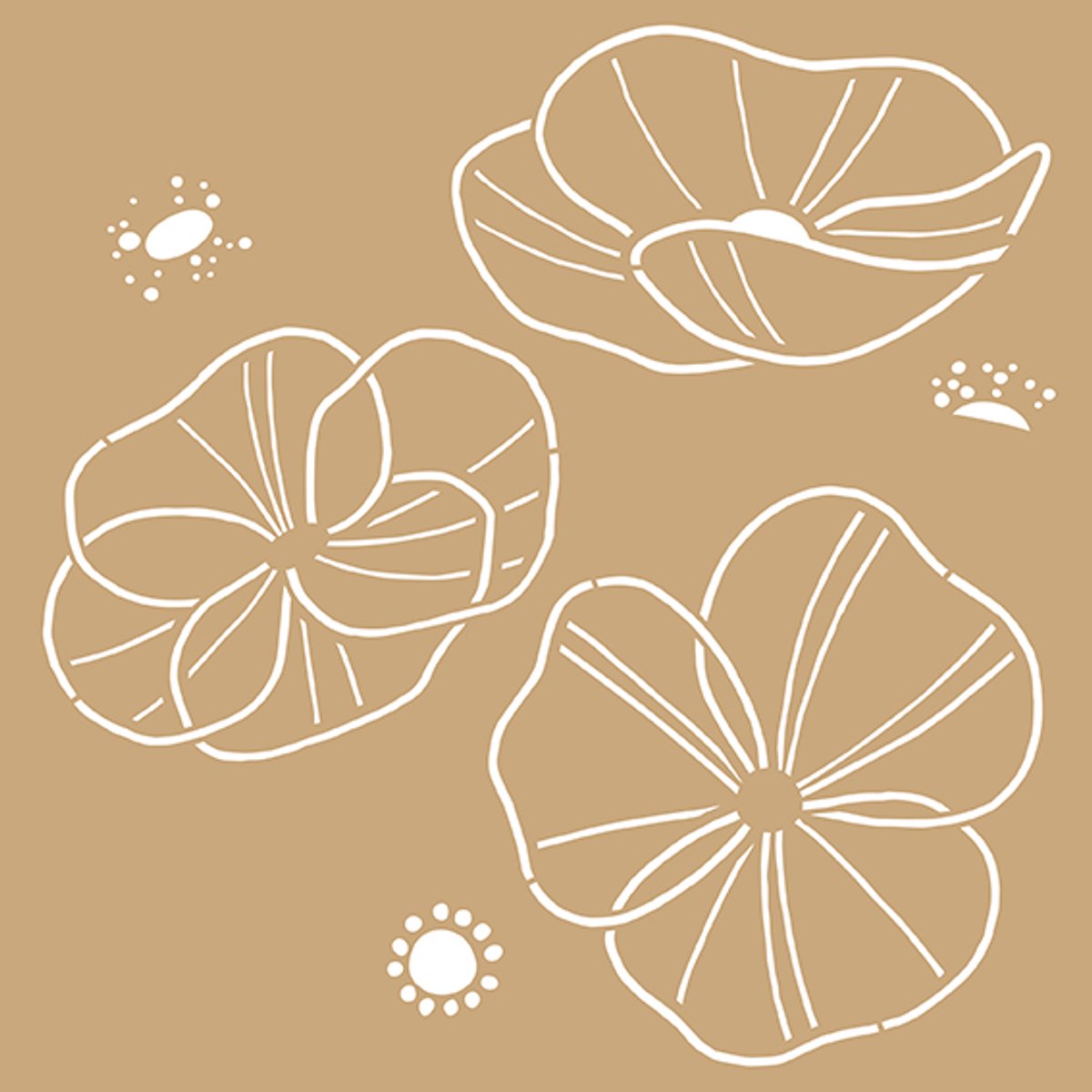 2 kraft sjablonen bloem 20x20cm - Artemio