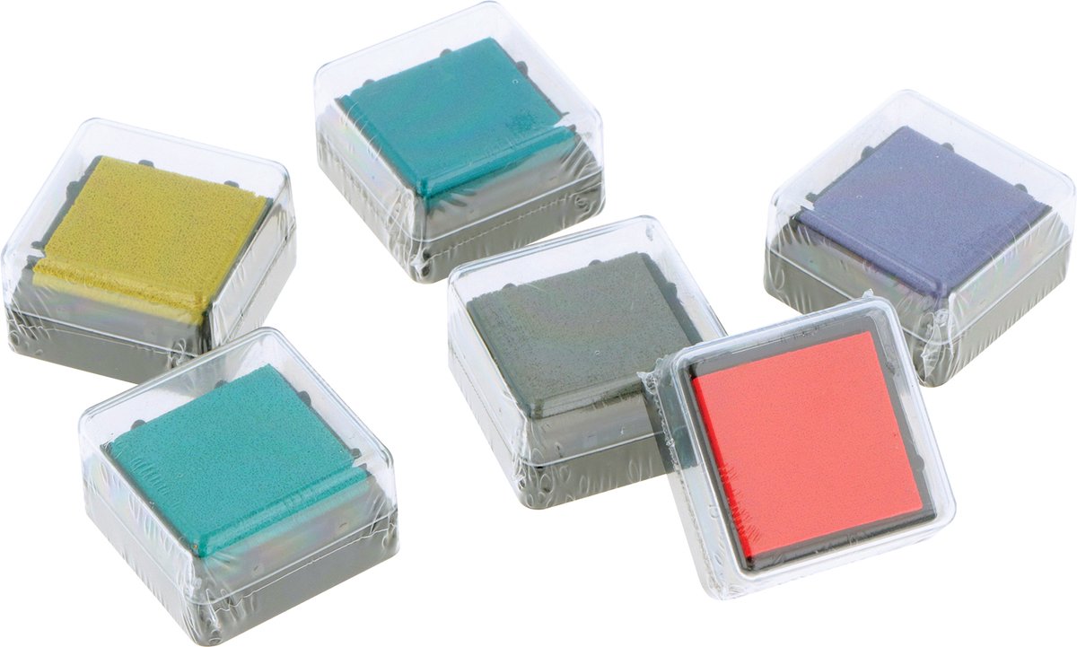 6 stempelkussens 3x3 cm - Artemio