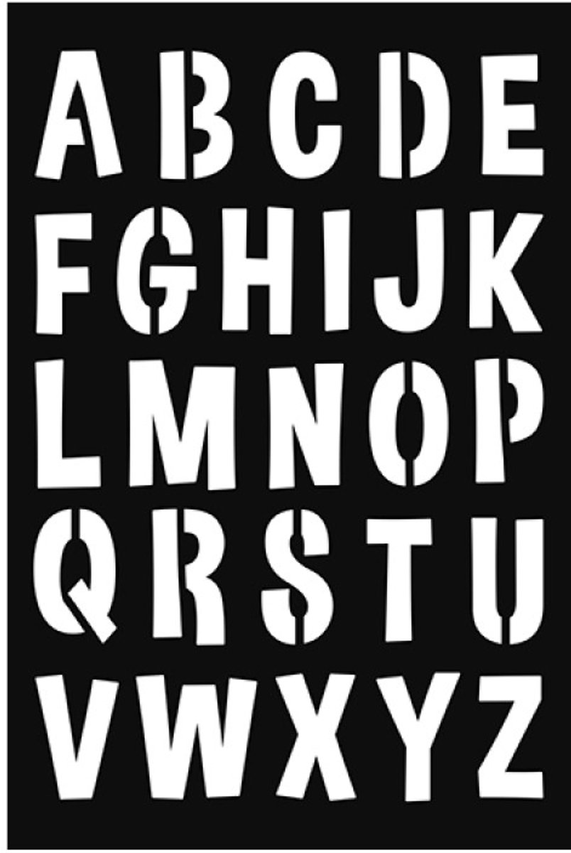 Alfabet sjablon 10x15 cm - Artemio