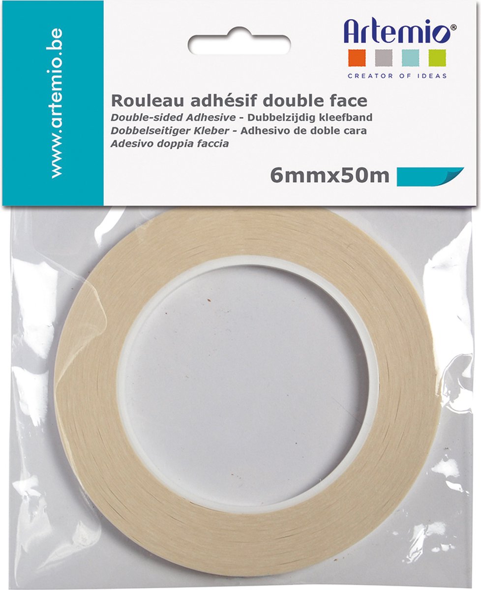 Artemio dubbelzijdig plakband 6 mm X 50 m