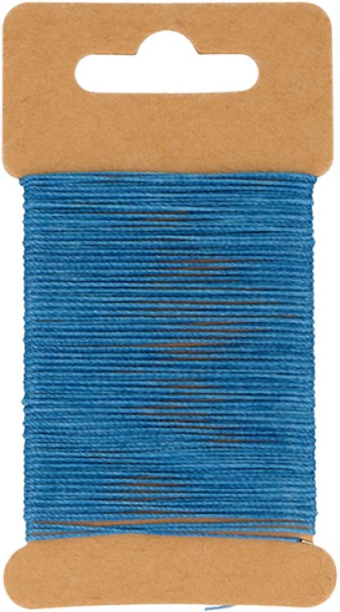 Blauw gewaxt draad 10 m -  