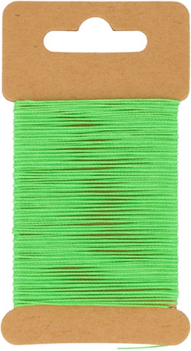 Fluorescerend groen gewaxt draad 10 m -  