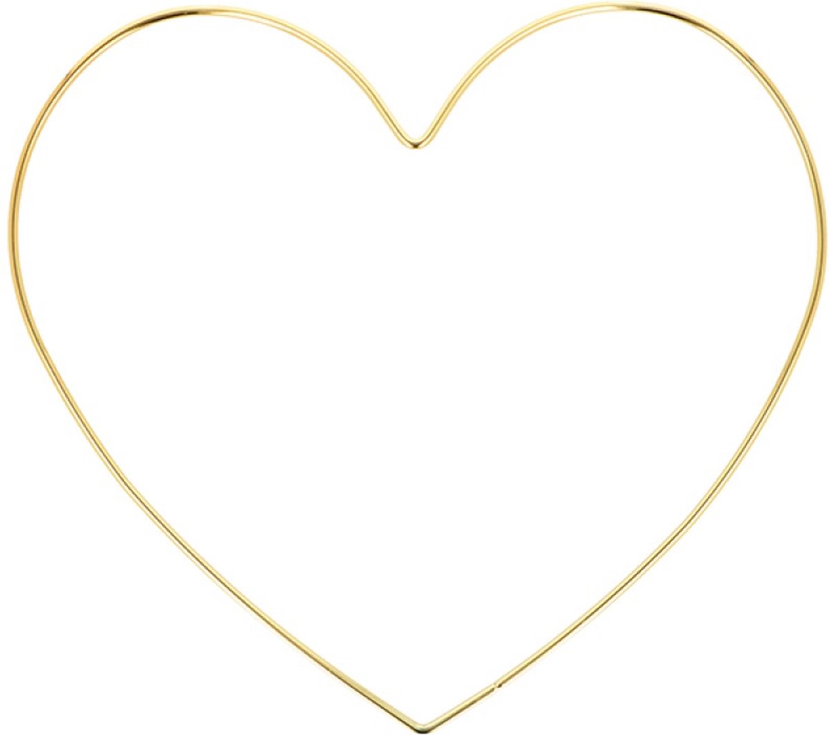 Gouden hart 26x23 cm in metaal - Artemio
