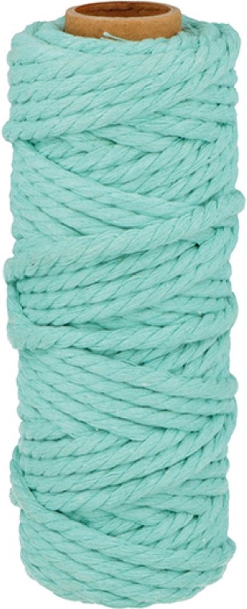 Groen katoenen koord 25 m x 6 mm - Artemio