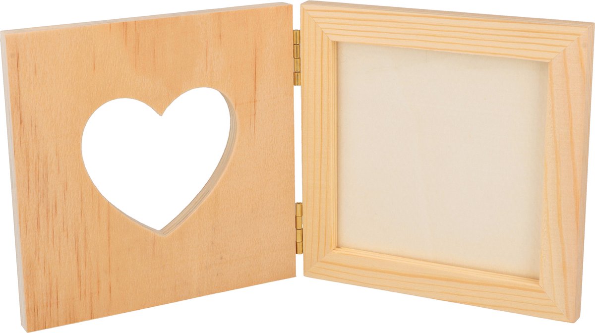 Houten fotolijst hart 25x12,5 cm - Artemio