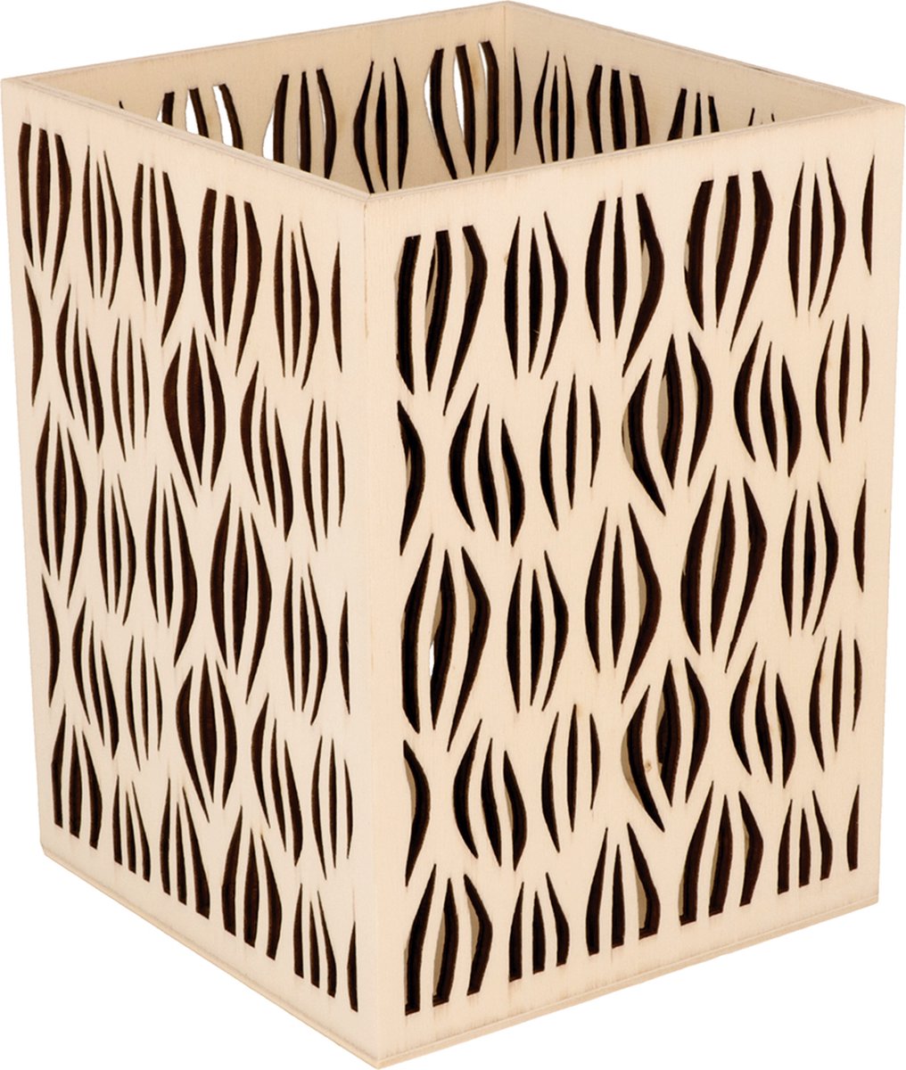 Houten kaarsenhouder 10x13,5 cm - Artemio