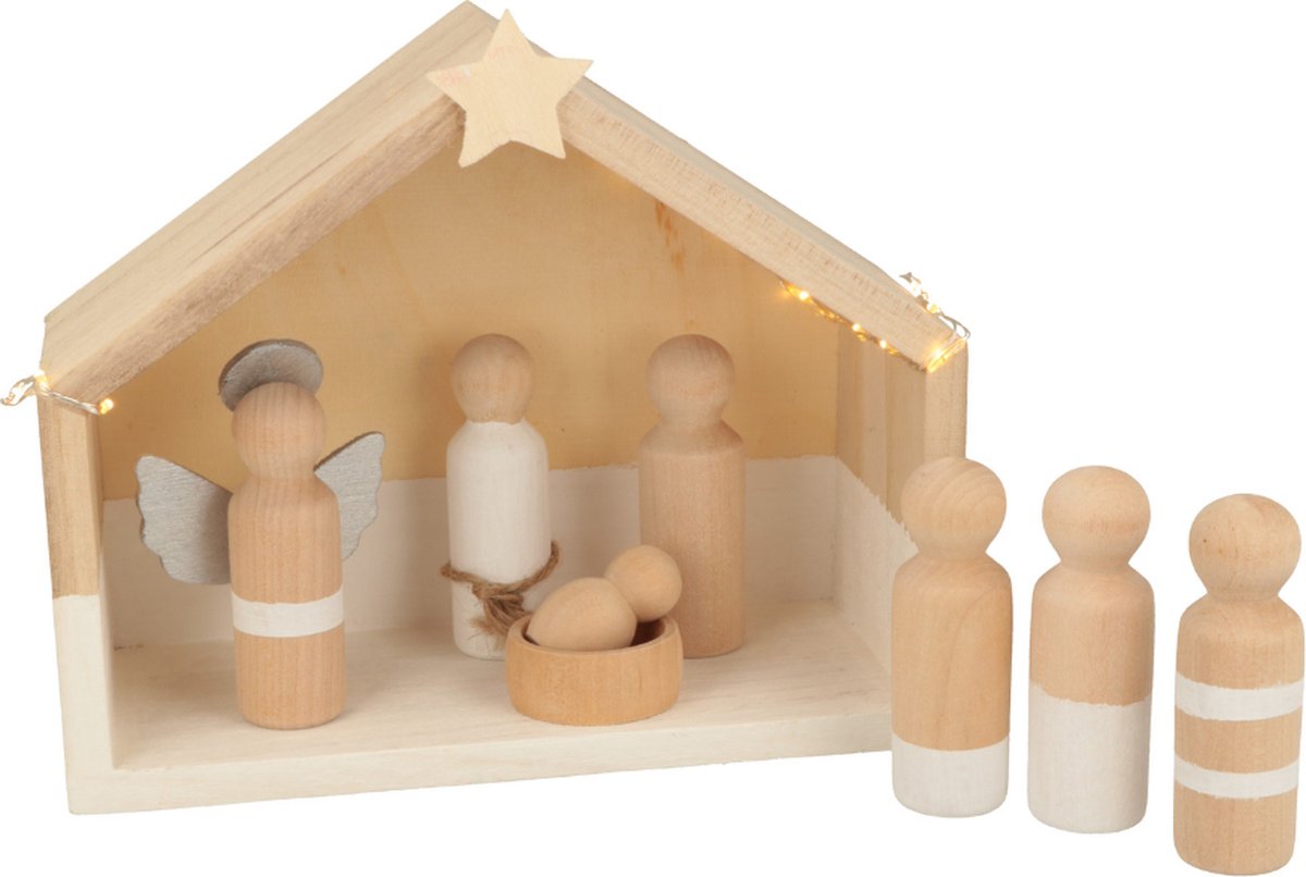 Houten kerststal (doe het zelf)