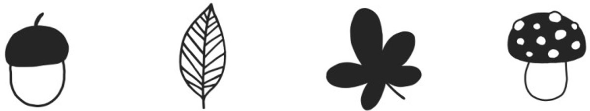 Houten stempels paddenstoel 2 cm - Artemio