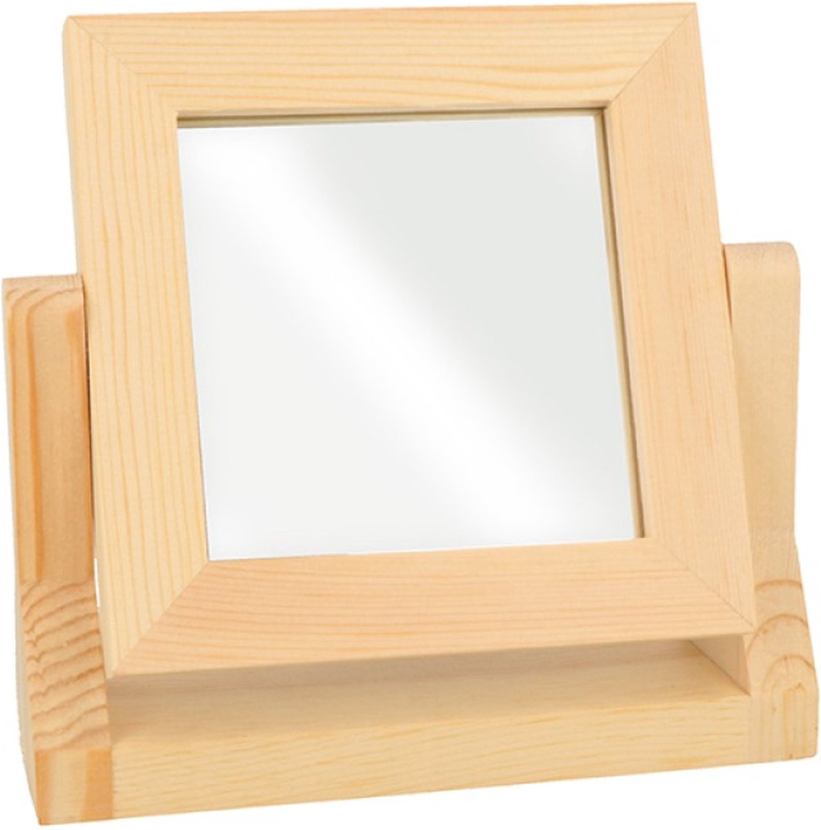 Houtenspiegel 16x15,5 cm - Artemio