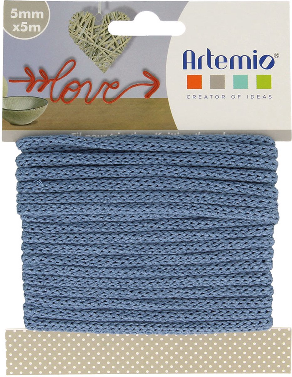 KNITTING THREAD 5MMX5M BLUE