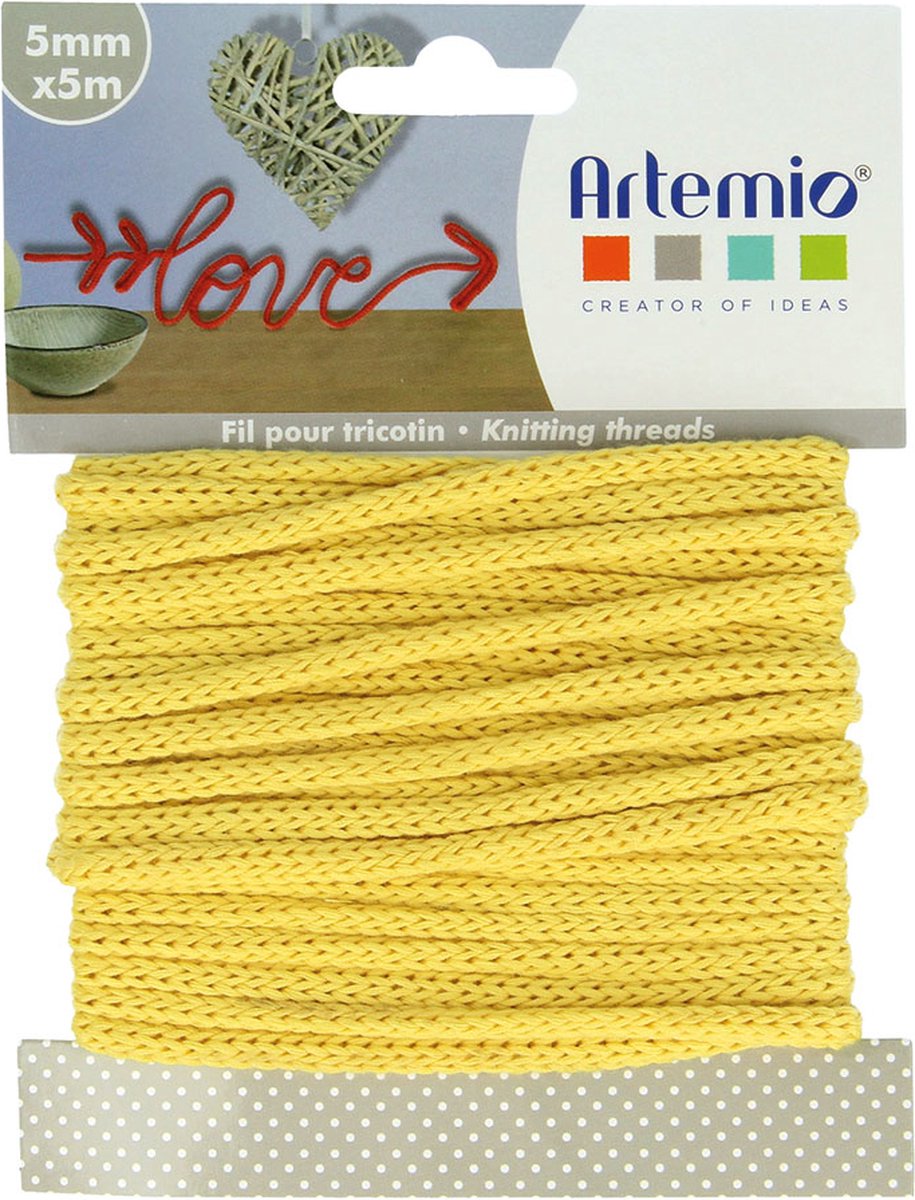 KNITTING THREAD 5MMX5M YELLOW