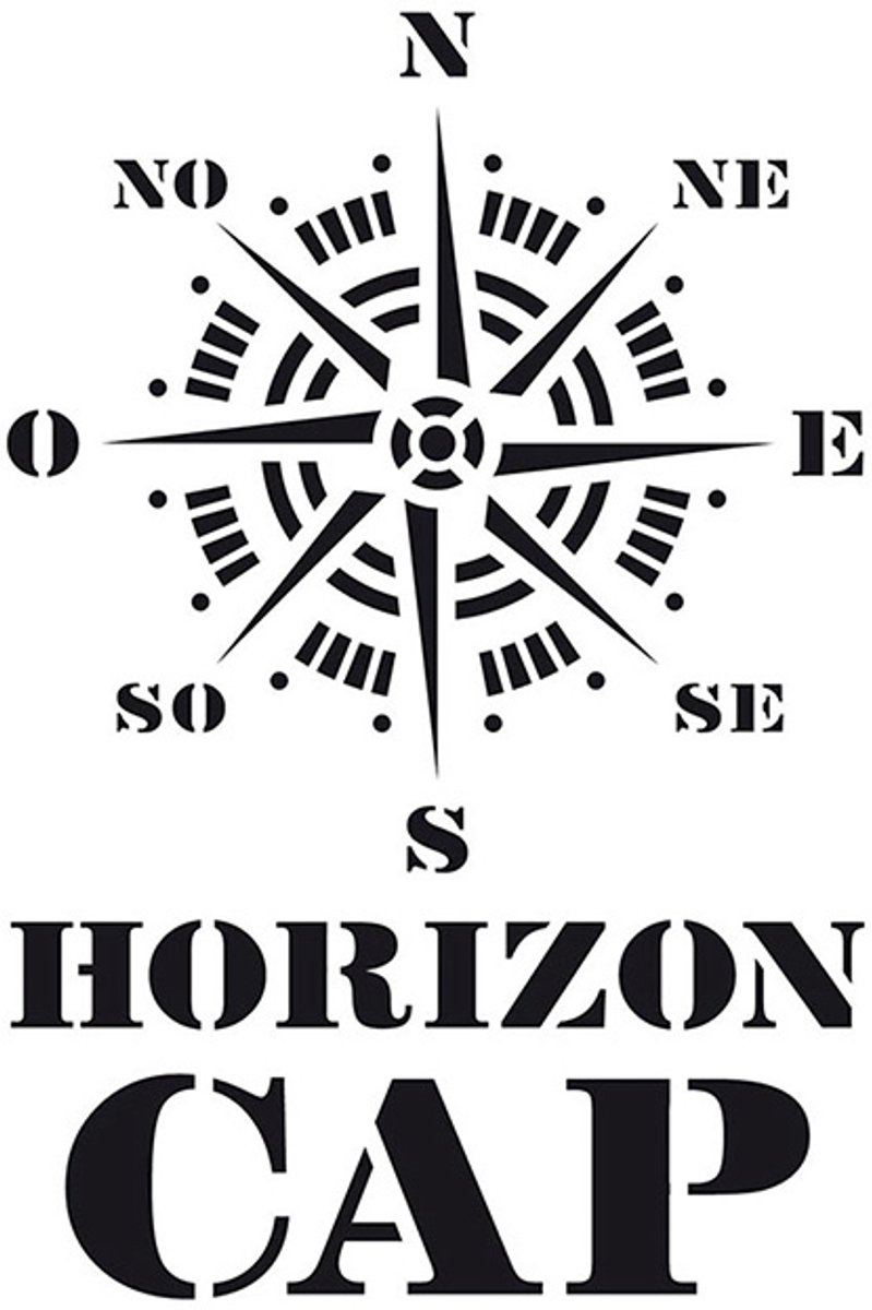 Kompasroos sjabloon 10x15x0.2 cm - Artemio