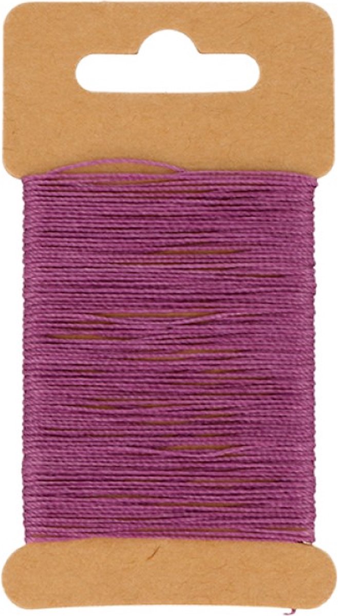 Paars gewaxt draad 10 m -  