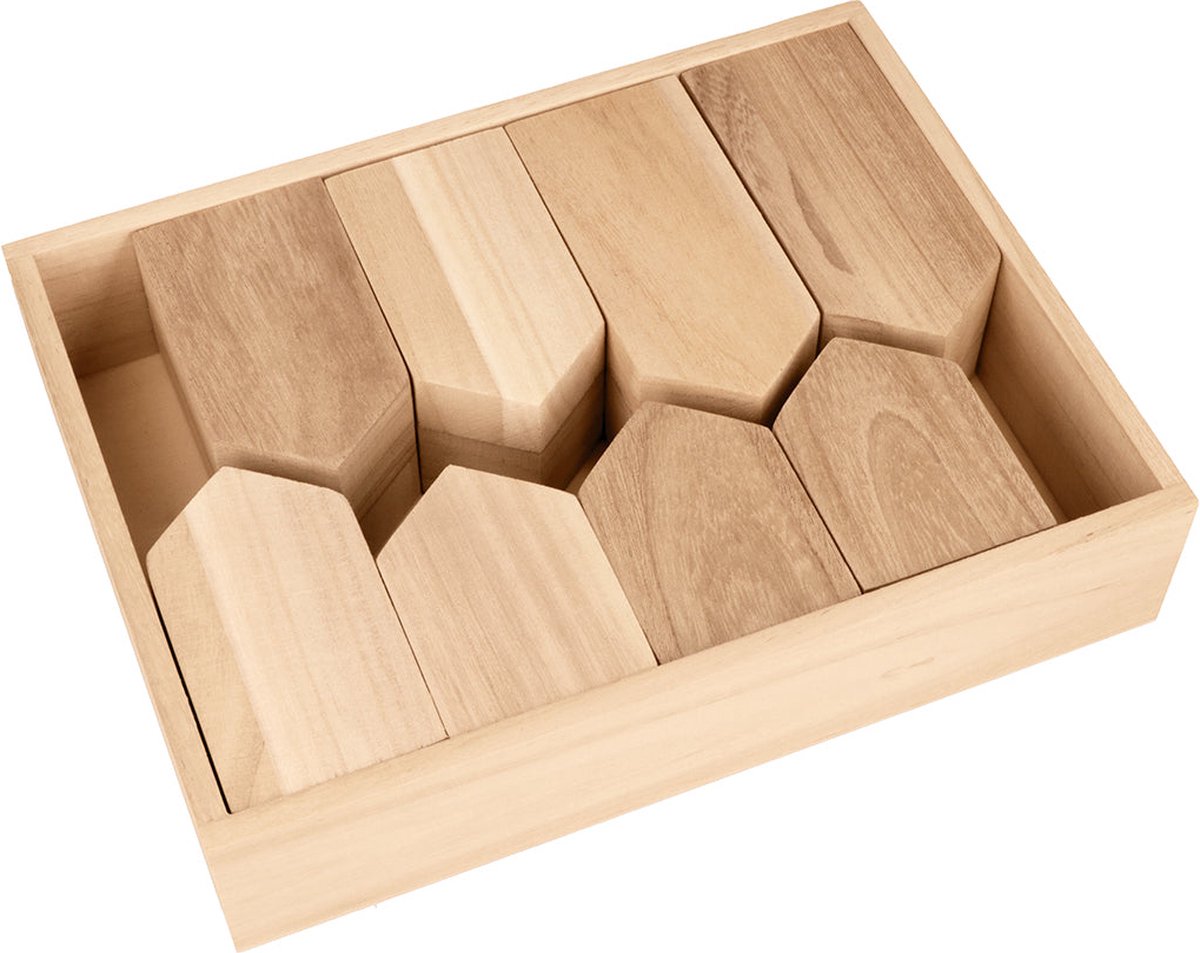 Plateau met houten huisjes (8)