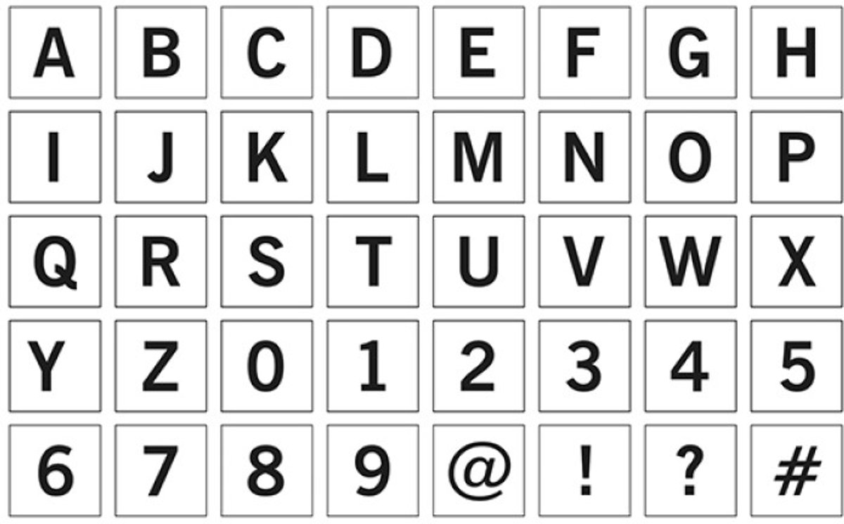 Set 40 houten stempels alfabet - Artemio