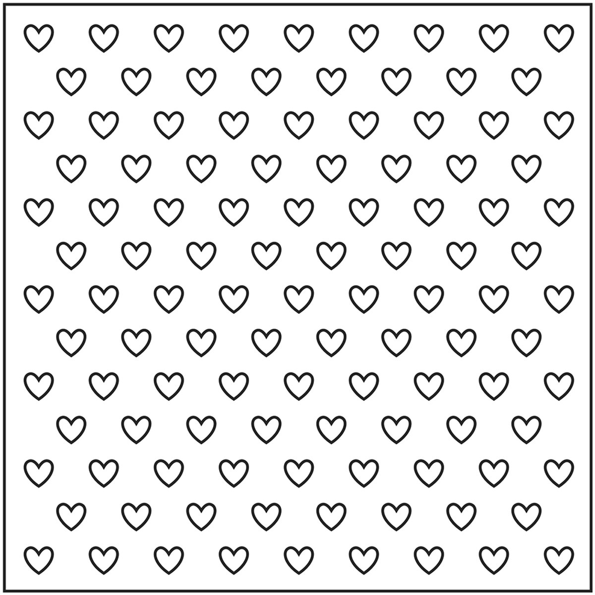 Wit sjabloon harten 15x15 cm - Artemio