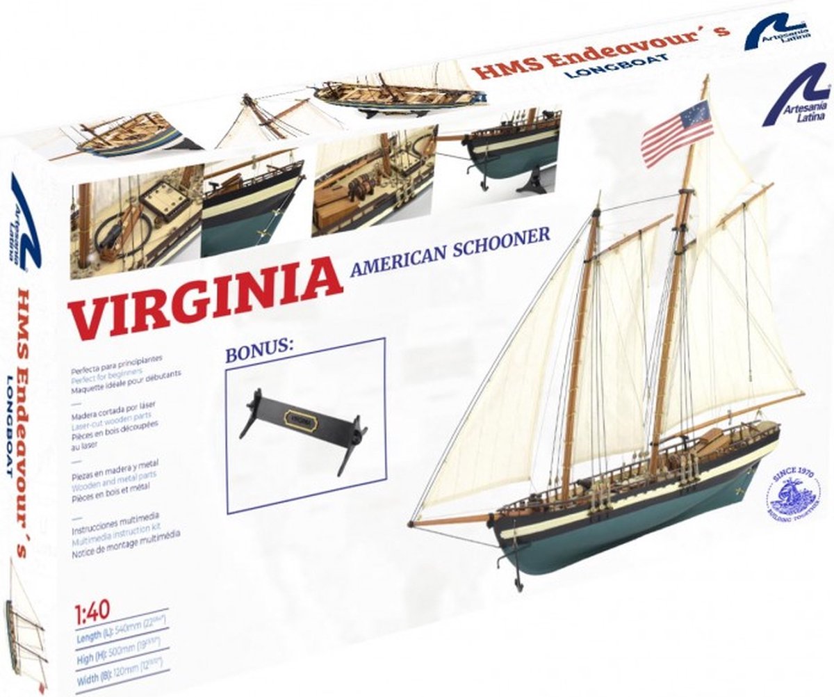 Artesania Latina - Virginia American Schooner - Houten Modelbouw - Schaal 1/40