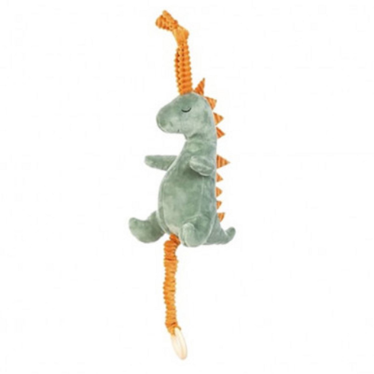 Dinosaurus Muziekdoos 18cm Groen/Oranje Muziekdoosje Baby