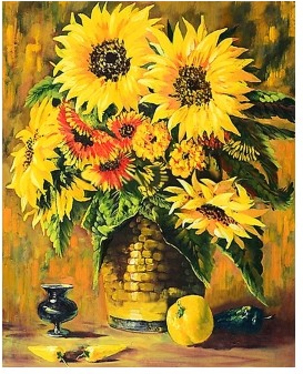 Artibalta Diamond painting kit Still Life Sunflowers AZ-1134