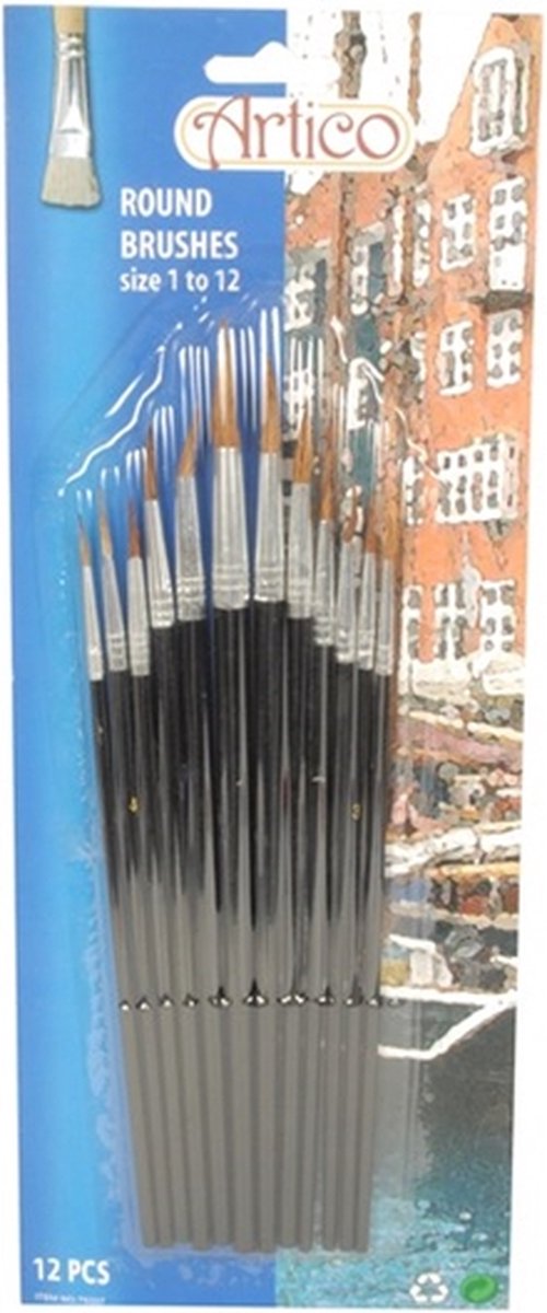 Artico Ronde Penselen - 12-delig
