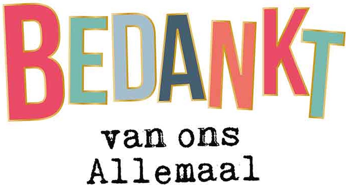 Wenskaart Bedankt van ons allemaal