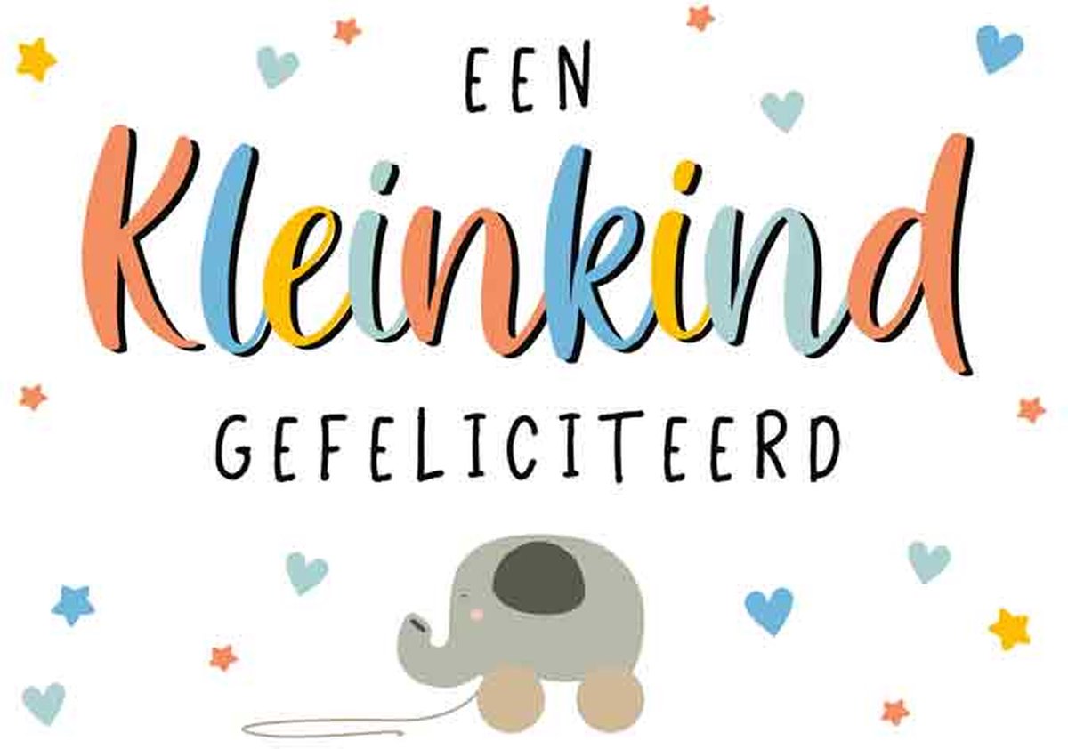 Wenskaart een Kleinkind Gefeliciteerd