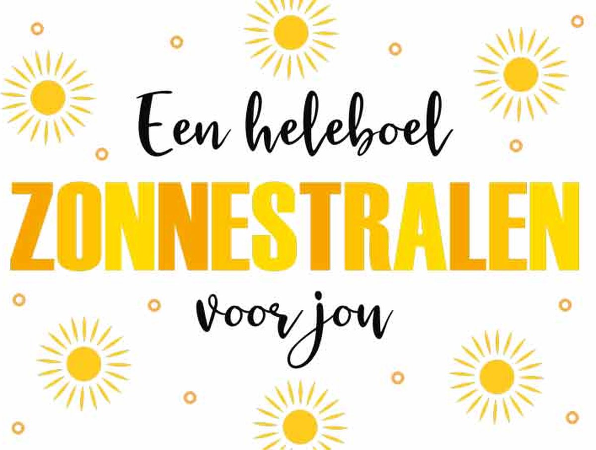 Wenskaart een heleboel zonnestralen voor jou