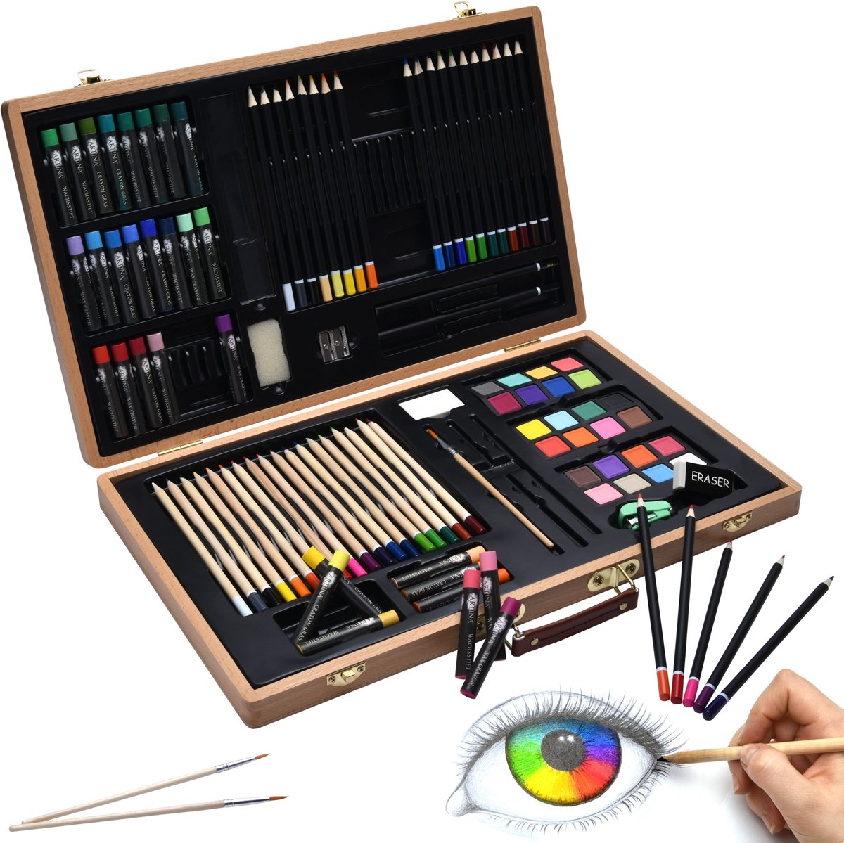   Schilderkoffer Tekenkoffer “Genova” van, 89-delig set