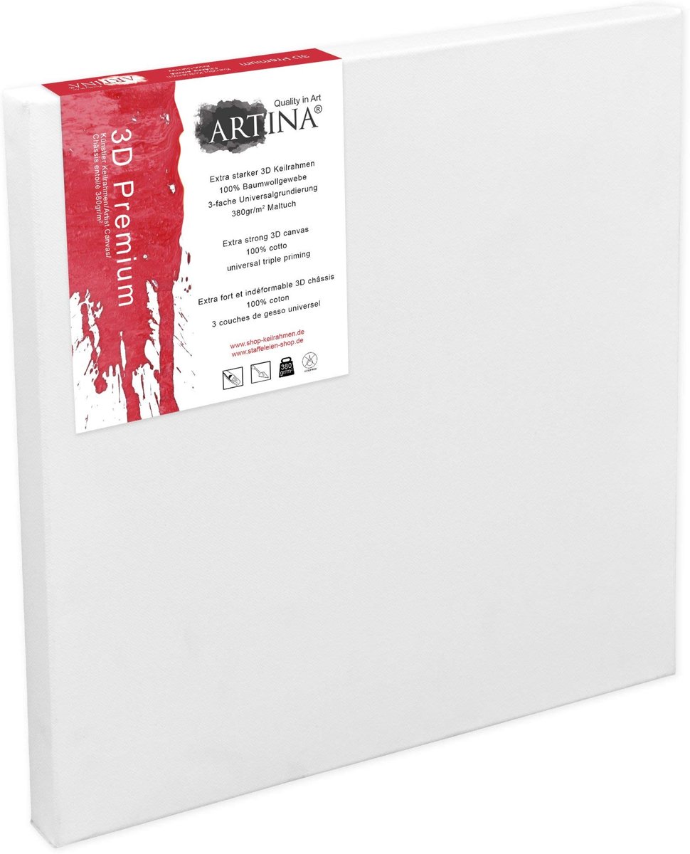  3D premium schilderdoek canvas hoogwaardig katoen (380 g/m²) 90x90cm