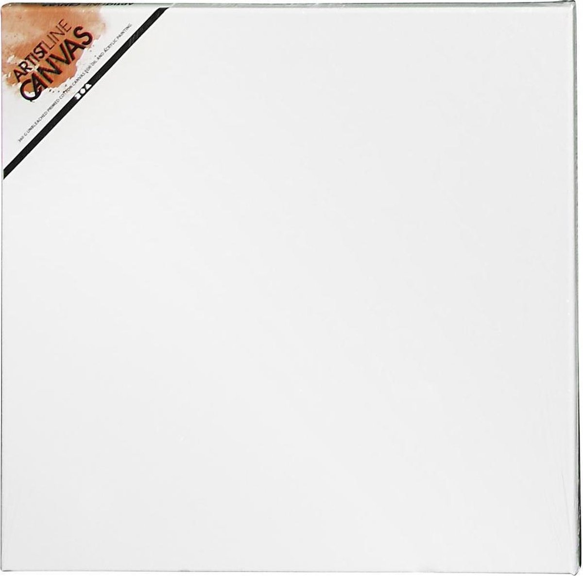 4x stuks canvas schildersdoeken 50 x 50 cm voor hobby verven en schilderen - hobby materialen artikelen - Schilderijen maken