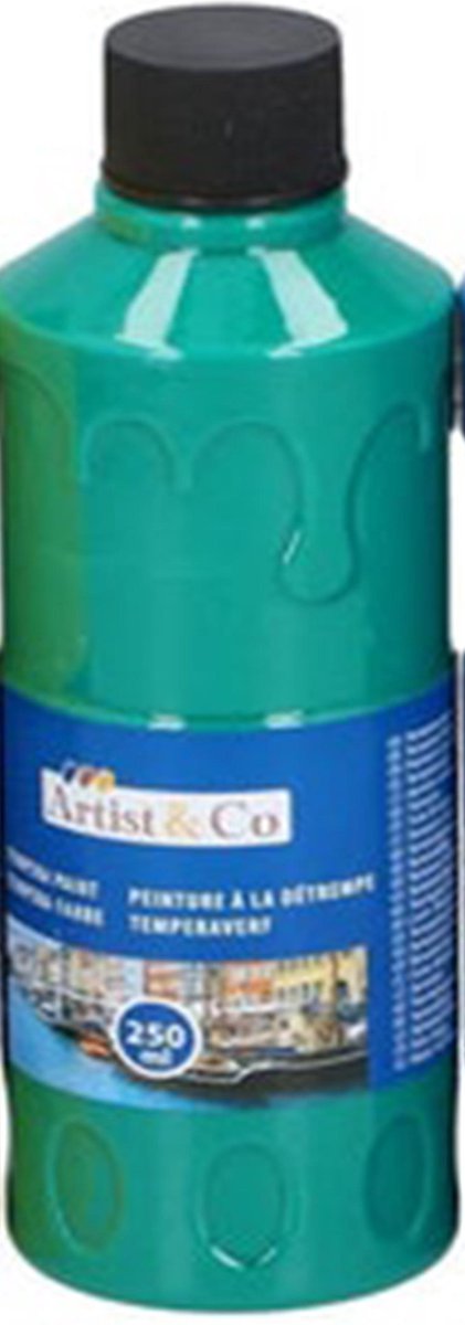 Temperaverf acrylverf groen 250ml, artis&co - kindercrea