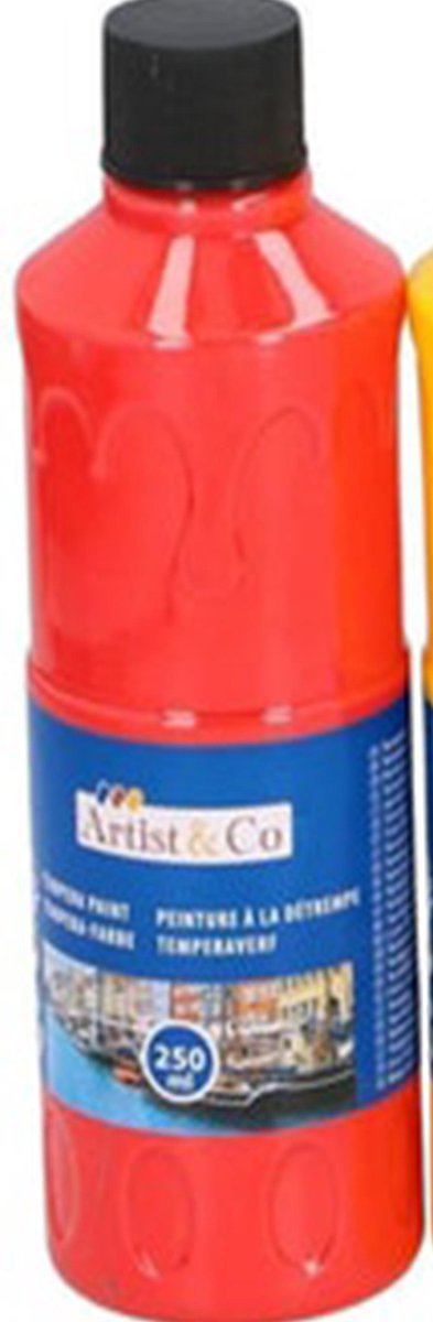temperaverf acrylverf rood 250ml Artist&co