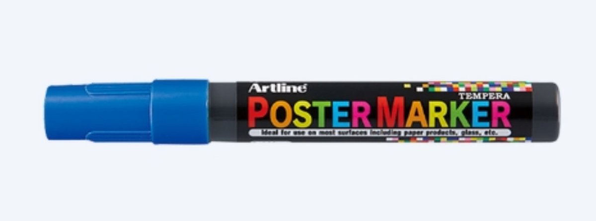 Artline - Poster Marker Tempera 4 mm - blauw - 1 doos met 12 stuk