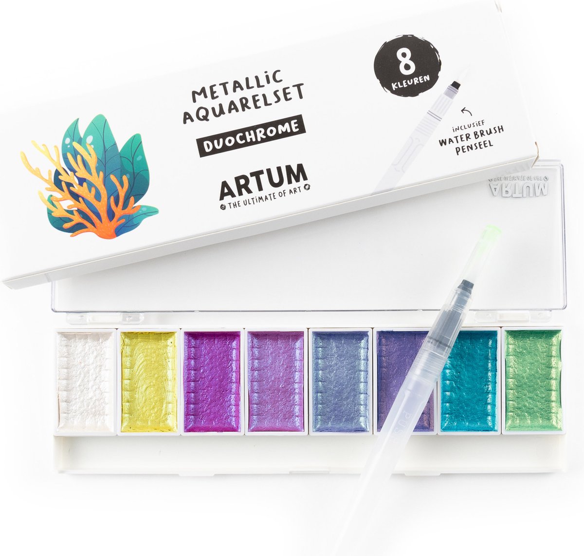 Aquarel Verf Set - Duochrome 8 Kleuren