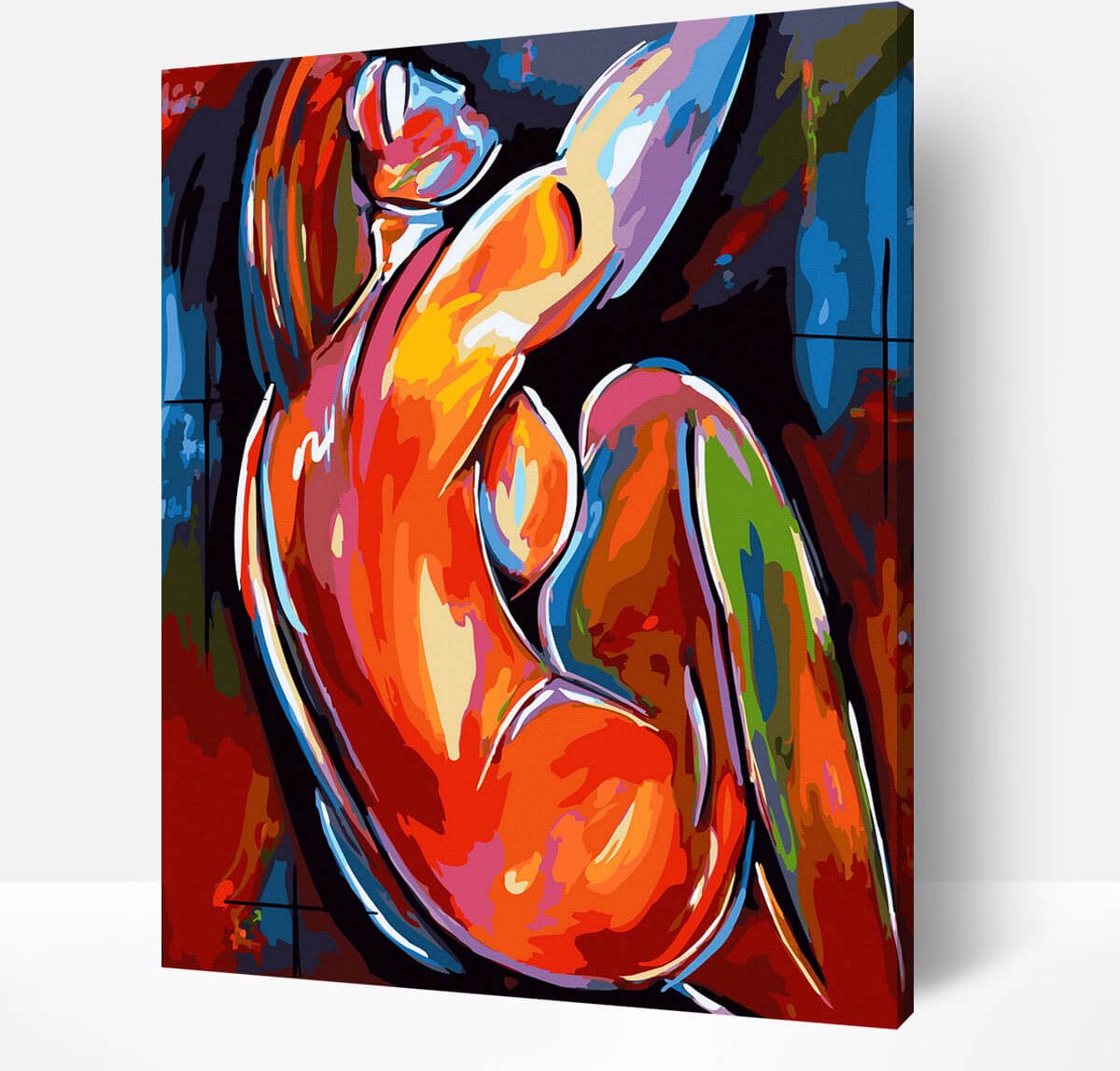 Schilderen Op Nummer Volwassenen DIY Paint By Number Compleet Hobby Pakket op Frame met Vernis - ®Arty Bee - Abstracte Vrouw 40x50cm